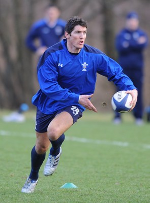 08.02.11 - Wales Rugby Training - James Hook in action during training. 