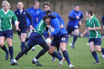 08.02.11 - Wales Rugby Training - Jamie Roberts during training. 