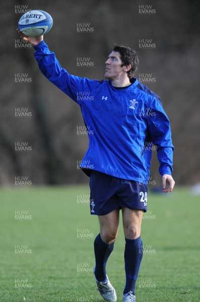 08.02.11 - Wales Rugby Training - James Hook in action during training. 