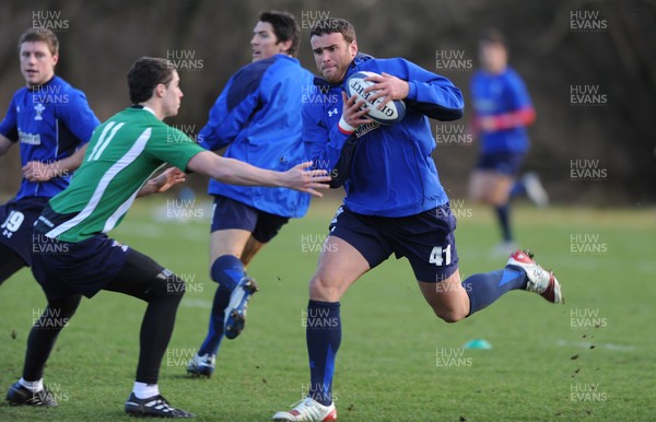 08.02.11 - Wales Rugby Training - Jamie Roberts during training. 