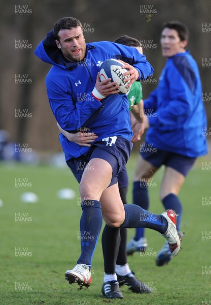 08.02.11 - Wales Rugby Training - Jamie Roberts during training. 