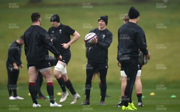 080218 - Wales Rugby Training - Josh Adams during training