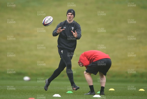 080218 - Wales Rugby Training - George North during training