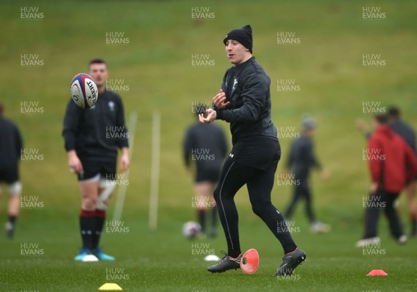 080218 - Wales Rugby Training - Josh Adam during training