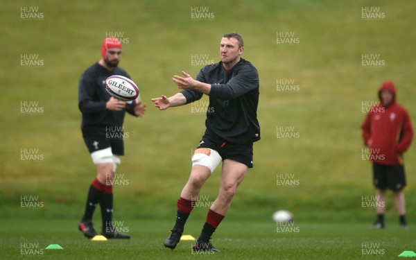 080218 - Wales Rugby Training - Hadleigh Parkes during training