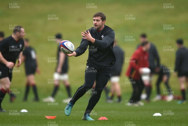 080218 - Wales Rugby Training - Leigh Halfpenny during training