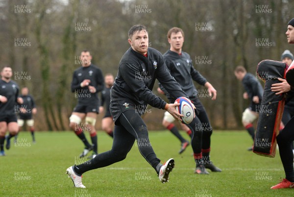 080218 - Wales Rugby Training - Steff Evans during training