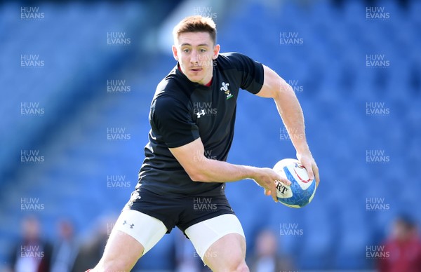 080219 - Wales Rugby Training - Josh Adams during training