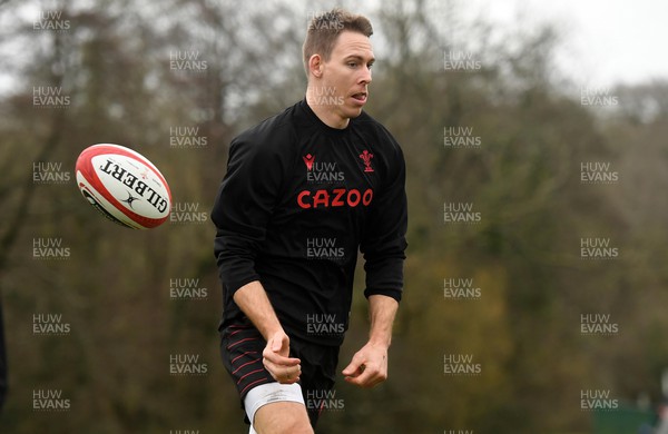 080222 - Wales Rugby Training - Liam Williams during training