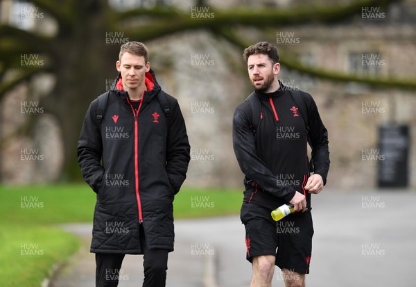 080222 - Wales Rugby Training - Liam Williams and Alex Cuthbert during training