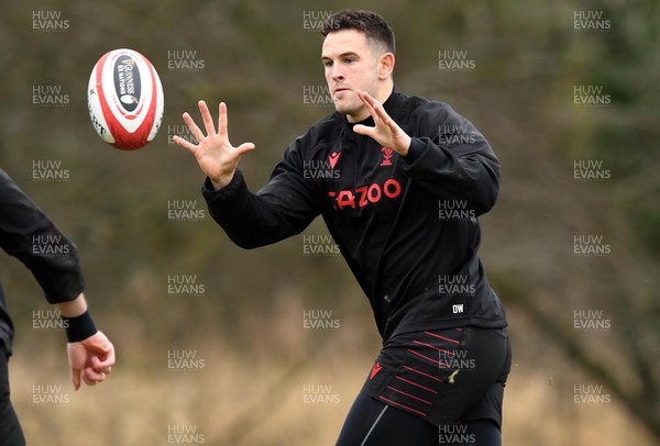 080222 - Wales Rugby Training - Owen Watkin during training