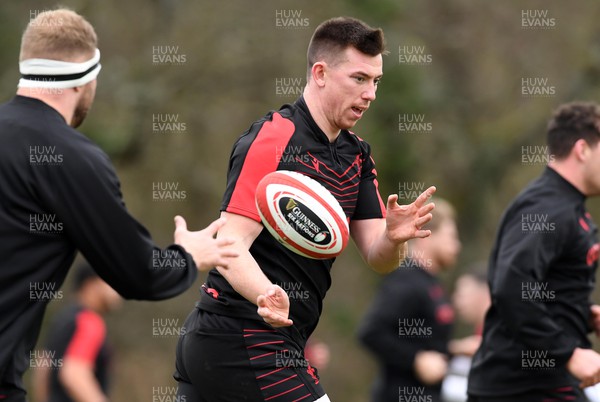 080222 - Wales Rugby Training - Adam Beard during training