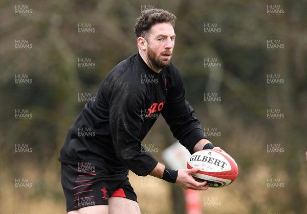 080222 - Wales Rugby Training - Alex Cuthbert during training