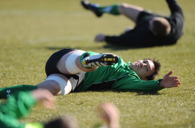 08.03.10 - Wales Rugby Training - Gareth Delve in action during training. 