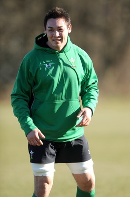 08.03.10 - Wales Rugby Training - Gareth Delve in action during training. 