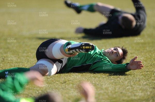 08.03.10 - Wales Rugby Training - Gareth Delve in action during training. 