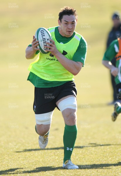 08.03.10 - Wales Rugby Training - Gareth Delve in action during training. 