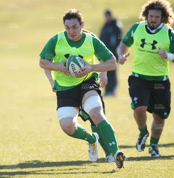 08.03.10 - Wales Rugby Training - Gareth Delve in action during training. 