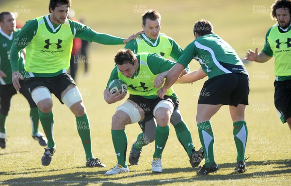 08.03.10 - Wales Rugby Training - Gareth Delve in action during training. 