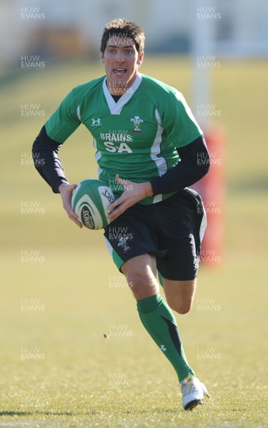 08.03.10 - Wales Rugby Training - James Hook during training. 