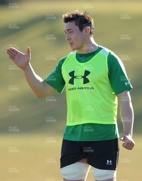 08.03.10 - Wales Rugby Training - Gareth Delve in action during training. 