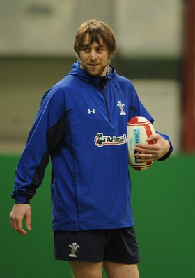 08.03.11 - Wales Rugby Training - Ryan Jones during training. 