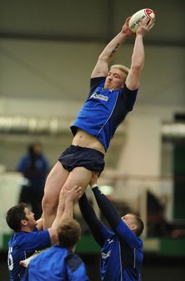 08.03.11 - Wales Rugby Training - Andy Powell during training. 