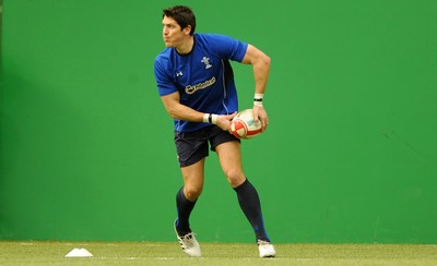 08.03.11 - Wales Rugby Training - James Hook during training. 