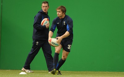 08.03.11 - Wales Rugby Training - Leigh Halfpenny during training. 