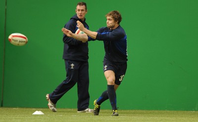 08.03.11 - Wales Rugby Training - Leigh Halfpenny during training. 