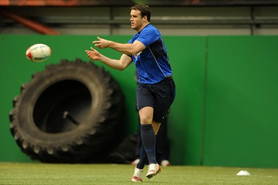08.03.11 - Wales Rugby Training - Jamie Roberts during training. 