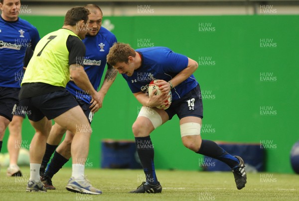 08.03.11 - Wales Rugby Training - Dan Lydiate during training. 