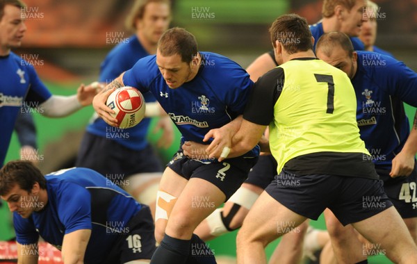 08.03.11 - Wales Rugby Training - Paul James during training. 