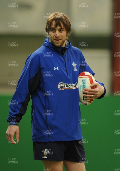 08.03.11 - Wales Rugby Training - Ryan Jones during training. 
