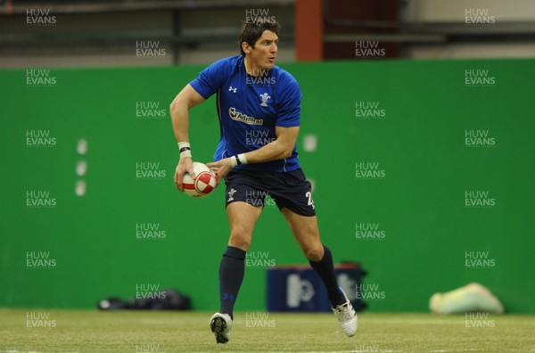 08.03.11 - Wales Rugby Training - James Hook during training. 