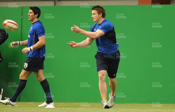 08.03.11 - Wales Rugby Training - Jonathan Davies during training. 