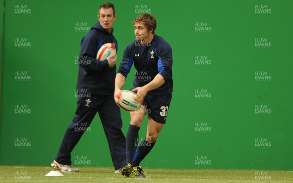 08.03.11 - Wales Rugby Training - Leigh Halfpenny during training. 