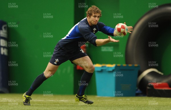 08.03.11 - Wales Rugby Training - Leigh Halfpenny during training. 