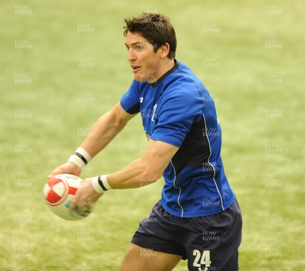 08.03.11 - Wales Rugby Training - James Hook during training. 