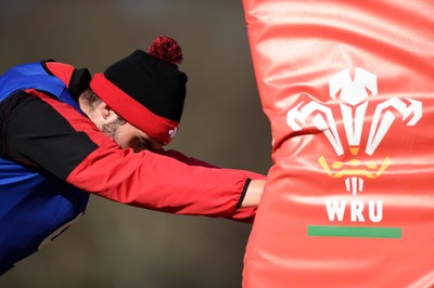 080321 - Wales Rugby Training - Cory Hill during training