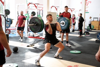 080324 - Wales Rugby Gym Session before their 6 Nations game against France - Elliot Dee during training