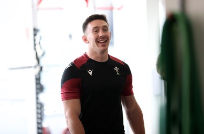 080324 - Wales Rugby Gym Session before their 6 Nations game against France - Josh Adams during training