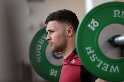 080324 - Wales Rugby Gym Session before their 6 Nations game against France - Mason Grady during training