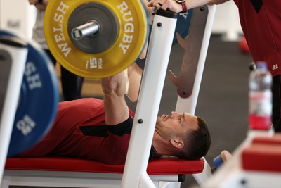 080324 - Wales Rugby Gym Session before their 6 Nations game against France - George North during training