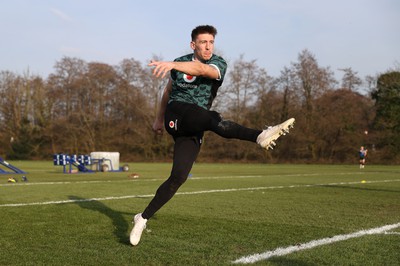 080324 - Wales Rugby Training ahead of their 6 Nations game against France - Josh Adams during training