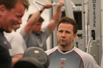 08.05.08 Sport... New Wales Conditioning Coach Craig White working with the Wales team in Wexford.  