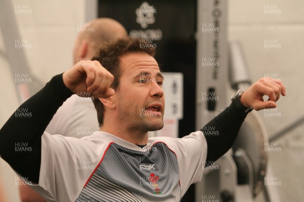 08.05.08 Sport... New Wales Conditioning Coach Craig White working with the Wales team in Wexford.  