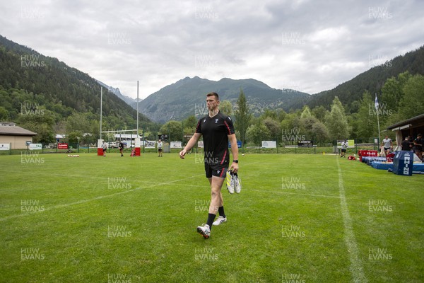 080723 - Wales Rugby World Cup Training camp in Fiesch, Switzerland - Adam Beard during training
