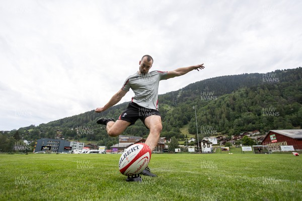 080723 - Wales Rugby World Cup Training camp in Fiesch, Switzerland - Cai Evans during training
