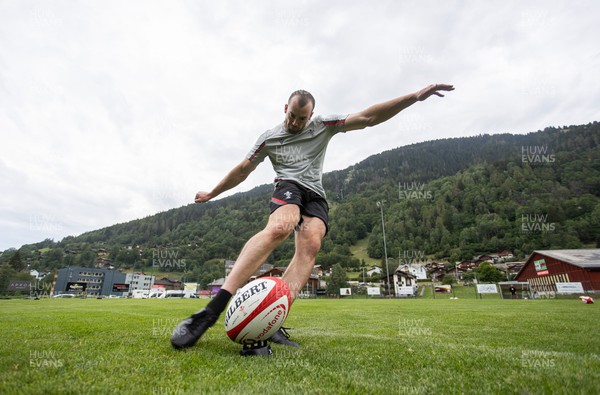 080723 - Wales Rugby World Cup Training camp in Fiesch, Switzerland - Cai Evans during training
